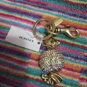 Coach Gold and Silver Candy Keychain